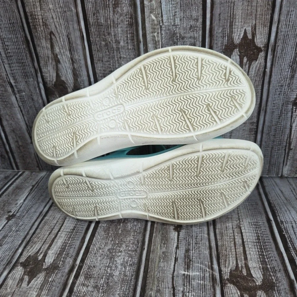 Women's Crocs Swiftwater Slide Sandals Strappy Sports Wear Comfort Blue Size 6 - Picture 7 of 8